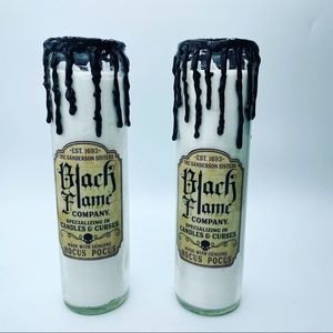 Hocus Pocus Black Flame Candles